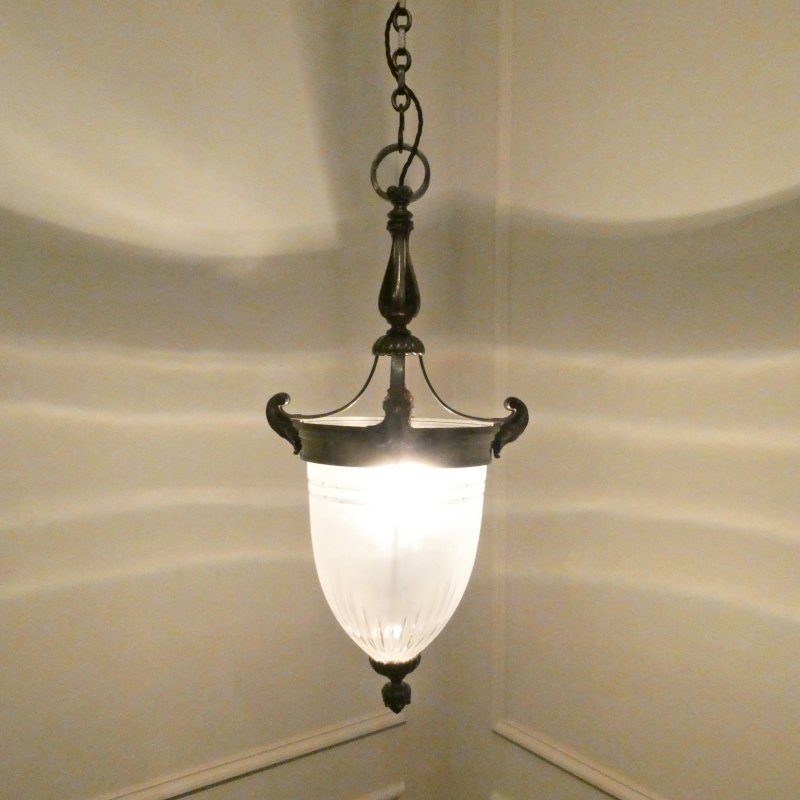 Pair of Art Nouveau Bronze Pendant Lanterns Attributed to F&C Osler - Image 14