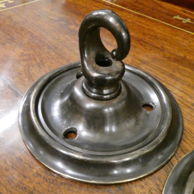 Pair of Art Nouveau Bronze Pendant Lanterns Attributed to F&C Osler - Image 15