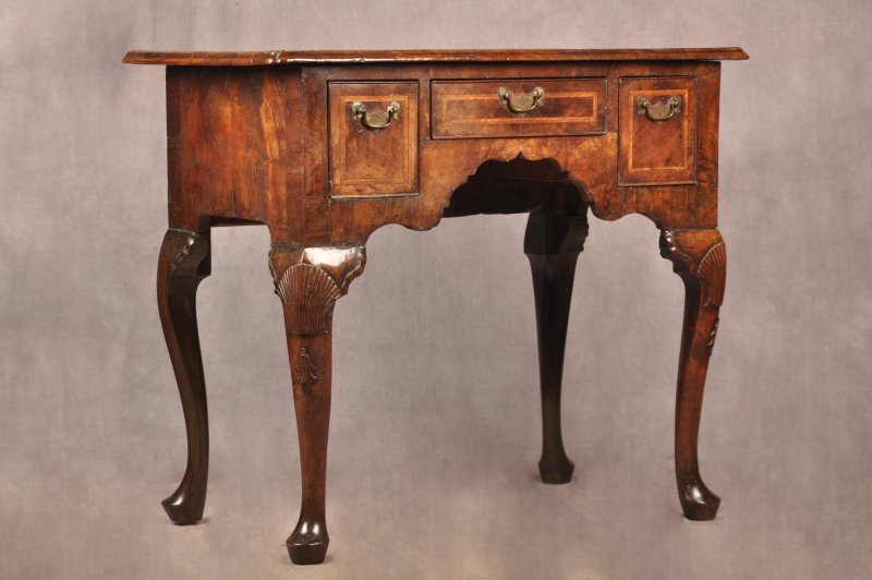 Rare Early 18th Century Walnut Lowboy
