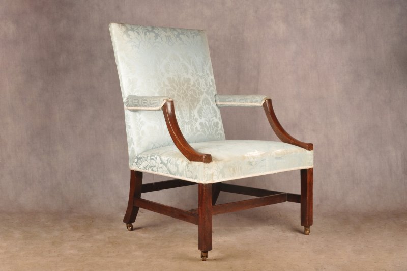 18th Century Gainsborough Mahogany Library Chair