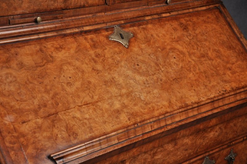 17th Century Burr Walnut Bureau Cabinet - Image 4