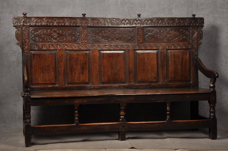 Rare 17th Century Oak Settle - Image 14