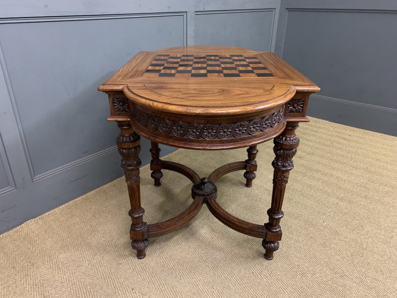 Anglo-Indian Rosewood Chess Top Table - Image 14