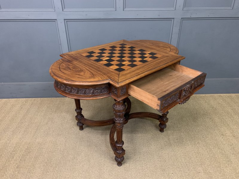 Anglo-Indian Rosewood Chess Top Table - Image 12