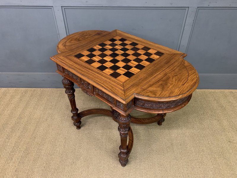 Anglo-Indian Rosewood Chess Top Table - Image 19