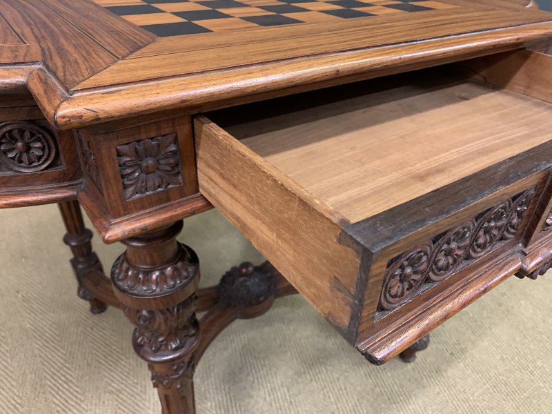 Anglo-Indian Rosewood Chess Top Table - Image 3