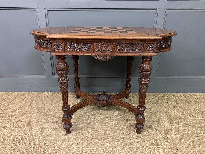 Anglo-Indian Rosewood Chess Top Table - Image 16