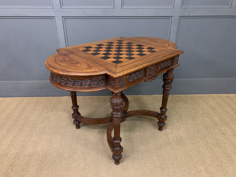 Anglo-Indian Rosewood Chess Top Table - Image 5