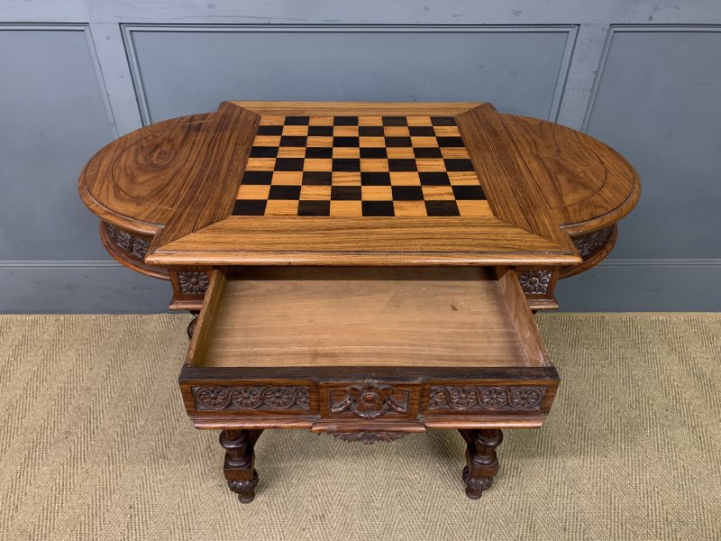 Anglo-Indian Rosewood Chess Top Table - Image 4