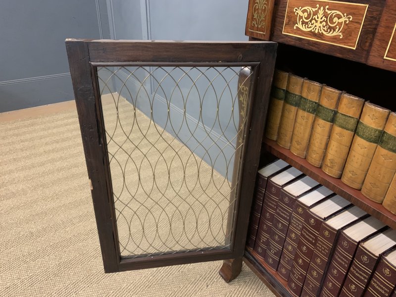 Brass Inlaid Regency Rosewood Chiffonier - Image 19