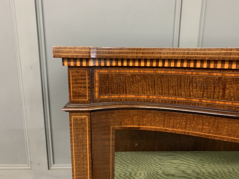 Serpentine Inlaid Mahogany Display Cabinet - Image 2