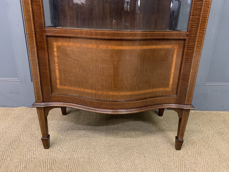 Serpentine Inlaid Mahogany Display Cabinet - Image 8