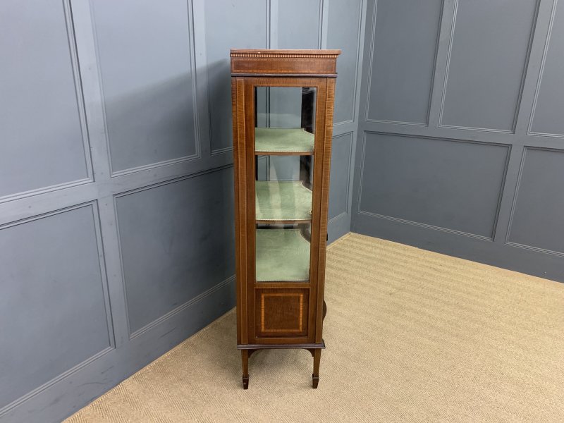 Serpentine Inlaid Mahogany Display Cabinet - Image 12