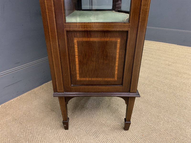Serpentine Inlaid Mahogany Display Cabinet - Image 13