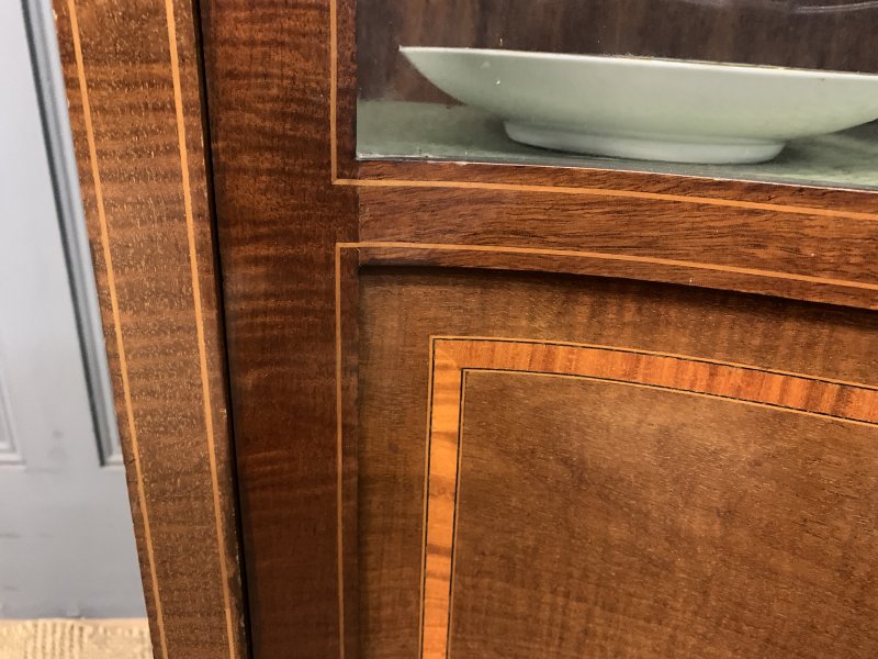 Serpentine Inlaid Mahogany Display Cabinet - Image 7