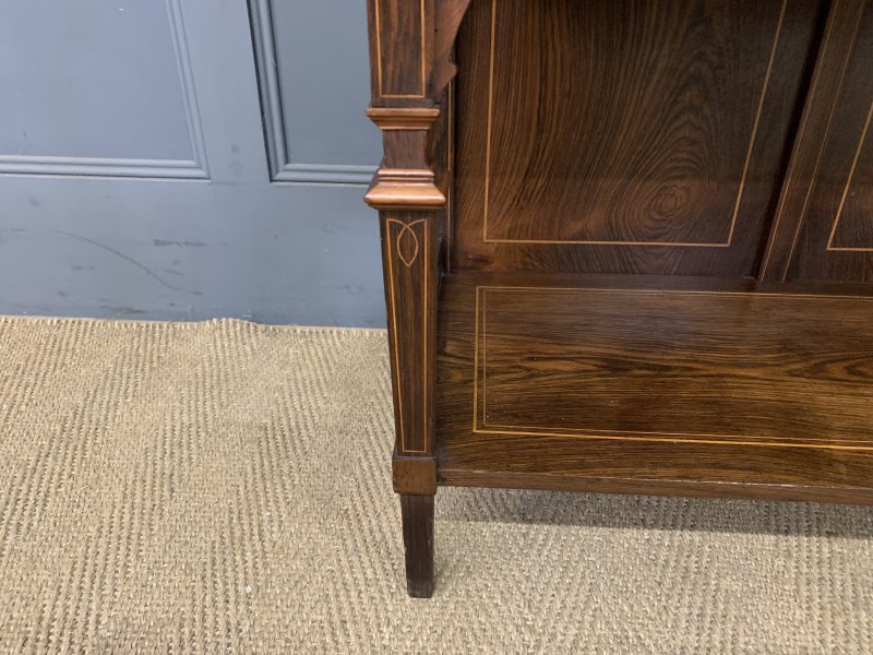 Arts & Crafts Inlaid Rosewood Parlour Cabinet - Image 8