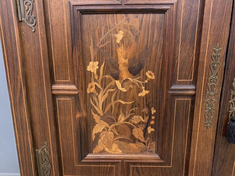 Arts & Crafts Inlaid Rosewood Parlour Cabinet - Image 20