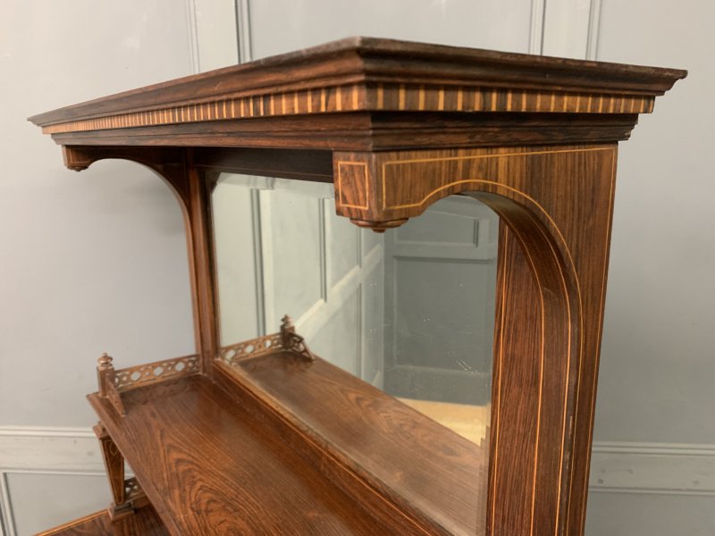 Arts & Crafts Inlaid Rosewood Parlour Cabinet - Image 9