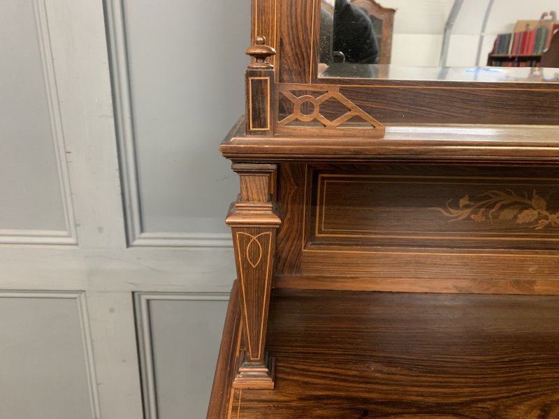 Arts & Crafts Inlaid Rosewood Parlour Cabinet - Image 12