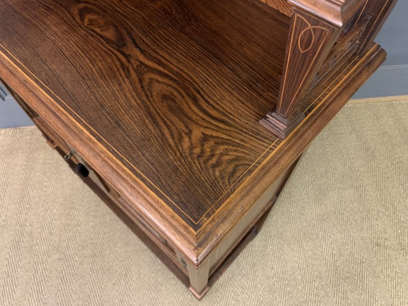 Arts & Crafts Inlaid Rosewood Parlour Cabinet - Image 13