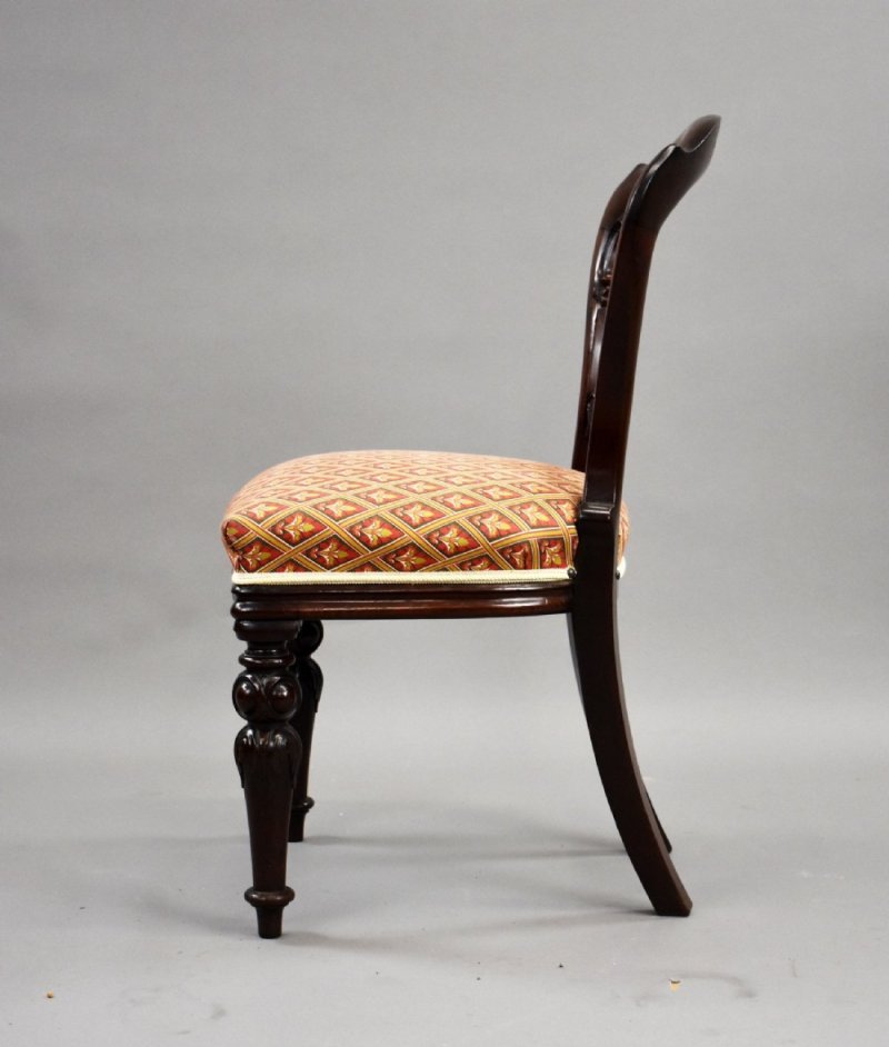 Set Four Victorian Mahogany Dining Chairs - Image 9