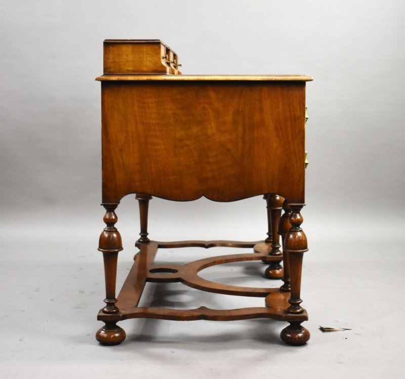 Antique Queen Anne Style Walnut Writing Table - Image 3