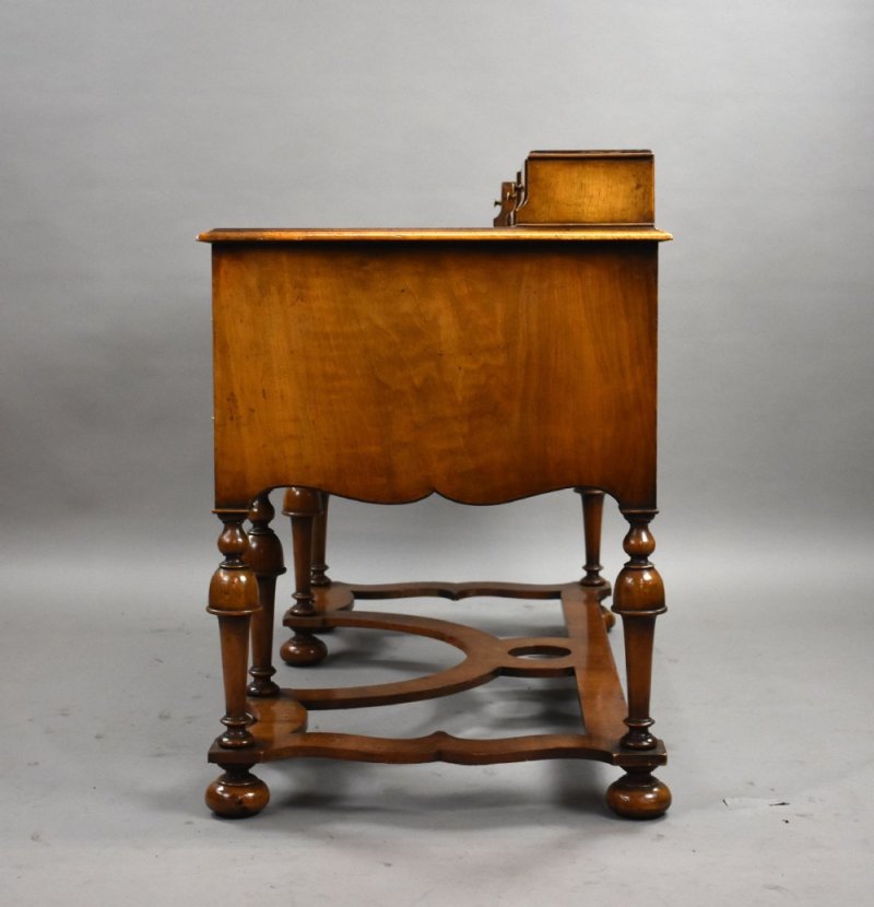 Antique Queen Anne Style Walnut Writing Table - Image 4