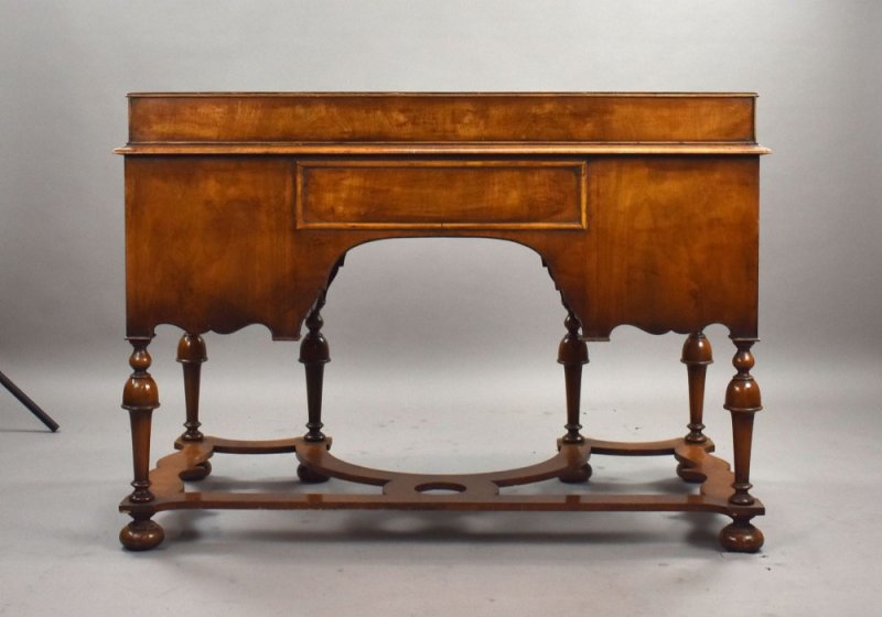 Antique Queen Anne Style Walnut Writing Table - Image 5
