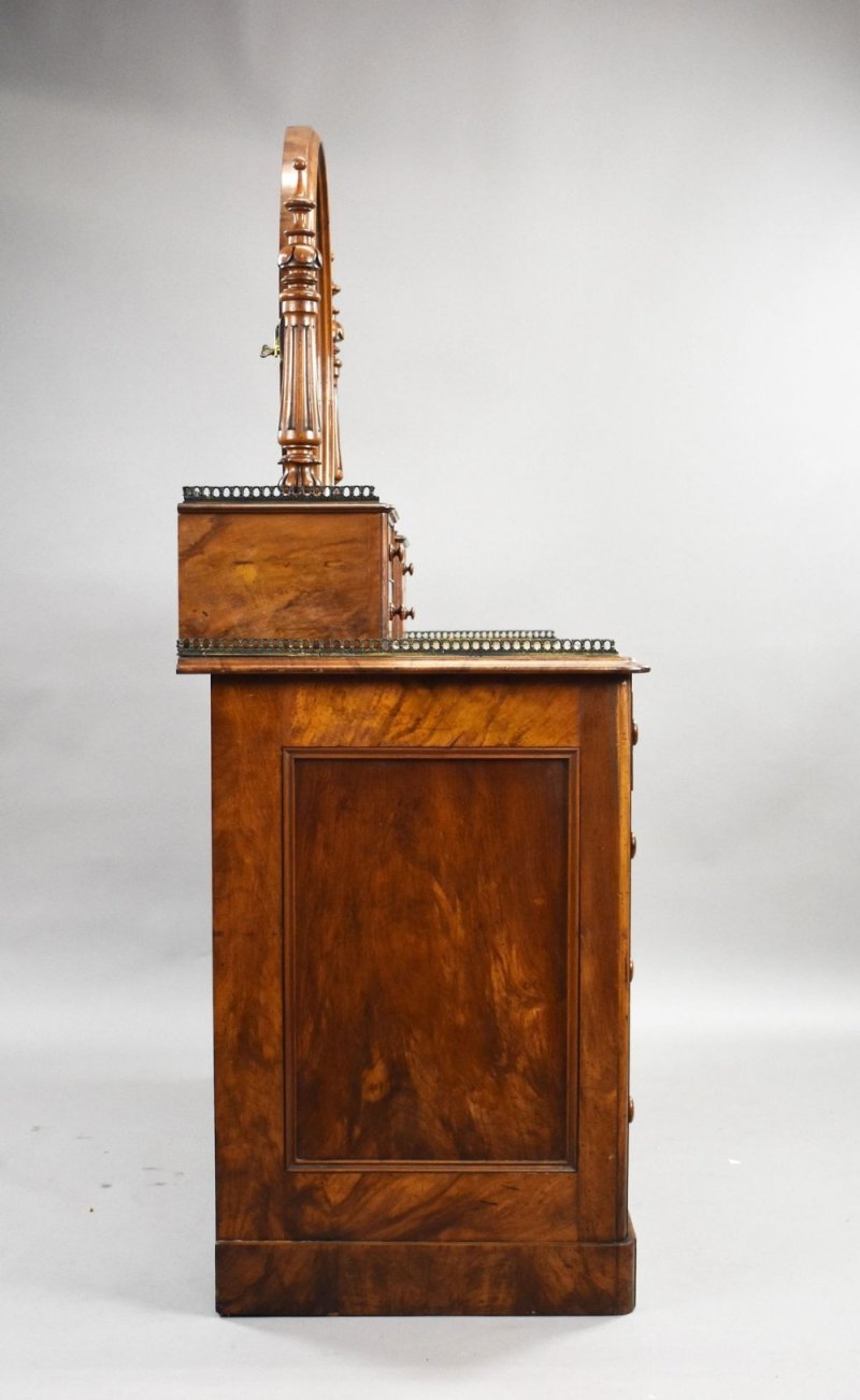 Victorian Burr Walnut Dressing Table - Image 9