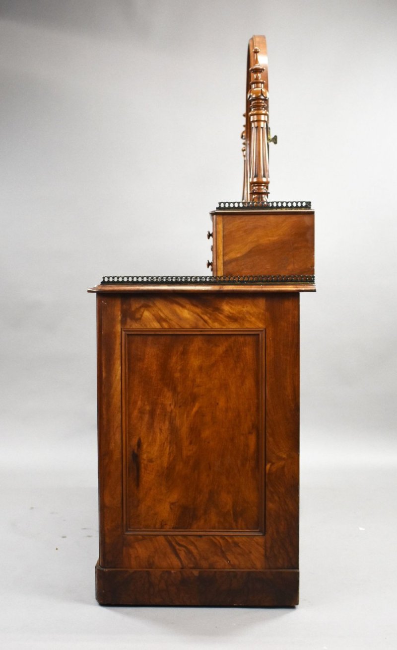 Victorian Burr Walnut Dressing Table - Image 10