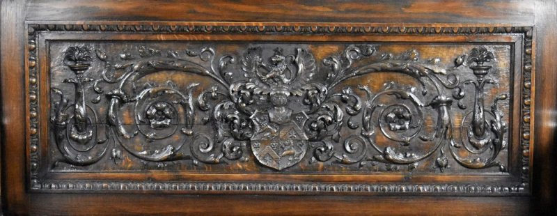 19th Century Carved Oak Hall Bench - Image 12