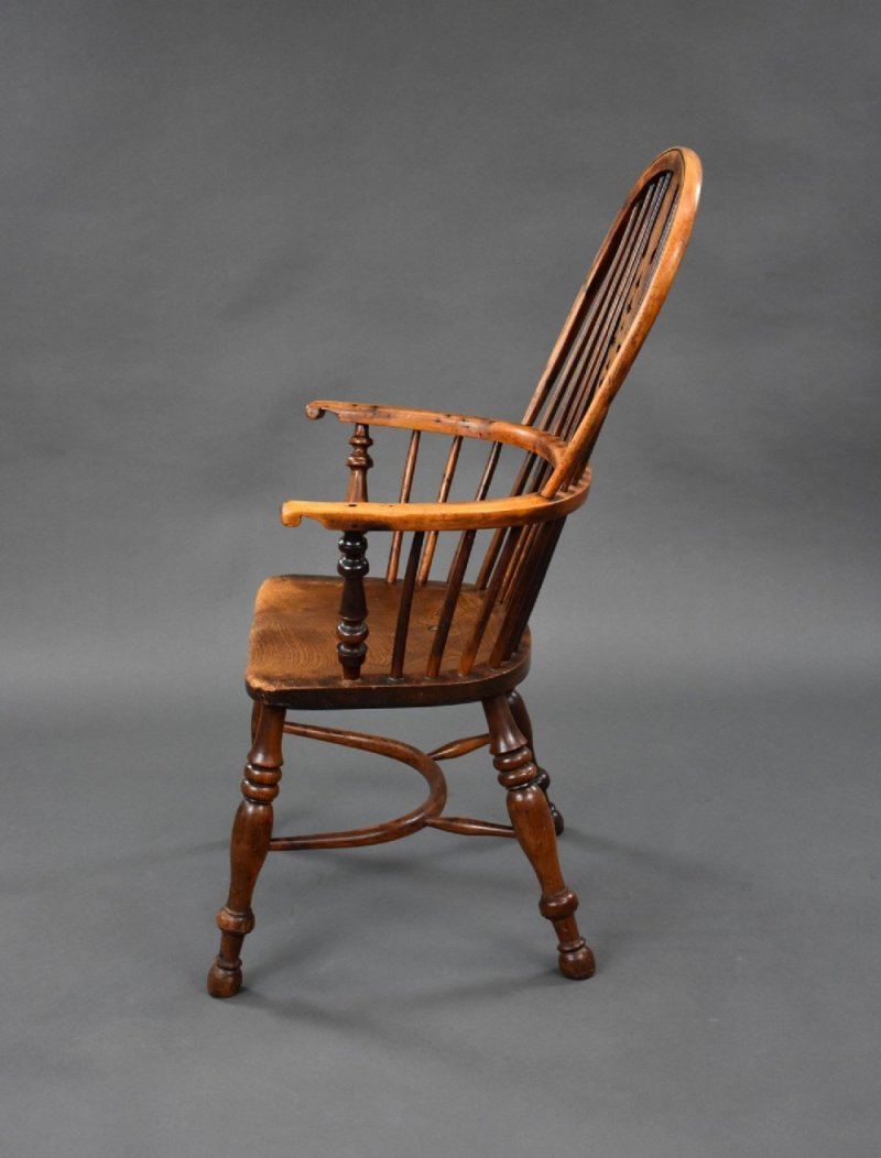 Antique Yew & Elm Windsor Armchair - Image 5