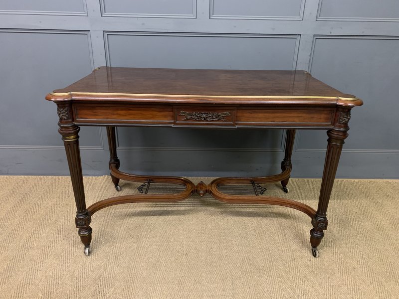 French Mahogany Library Table - Image 12