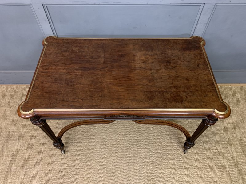French Mahogany Library Table - Image 17