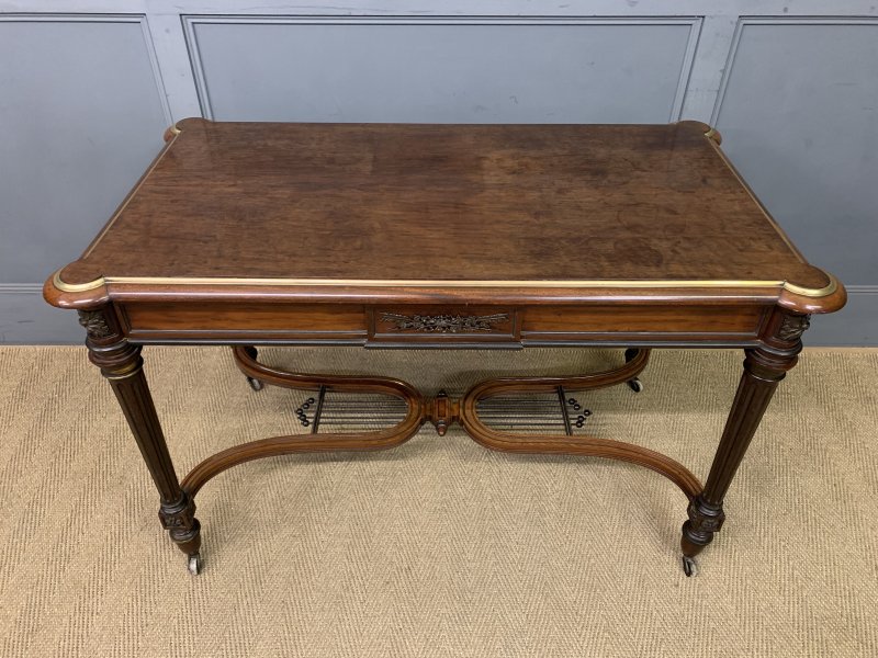 French Mahogany Library Table - Image 16