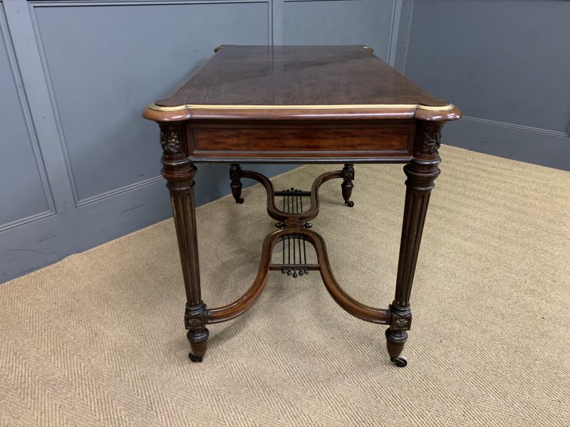 French Mahogany Library Table - Image 9