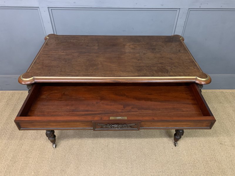 French Mahogany Library Table - Image 10