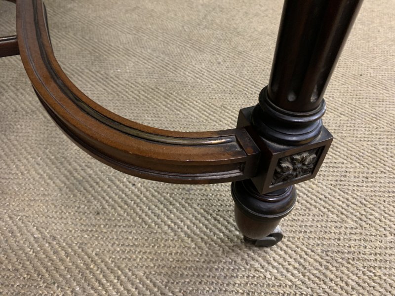 French Mahogany Library Table - Image 6