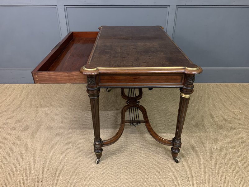 French Mahogany Library Table - Image 5