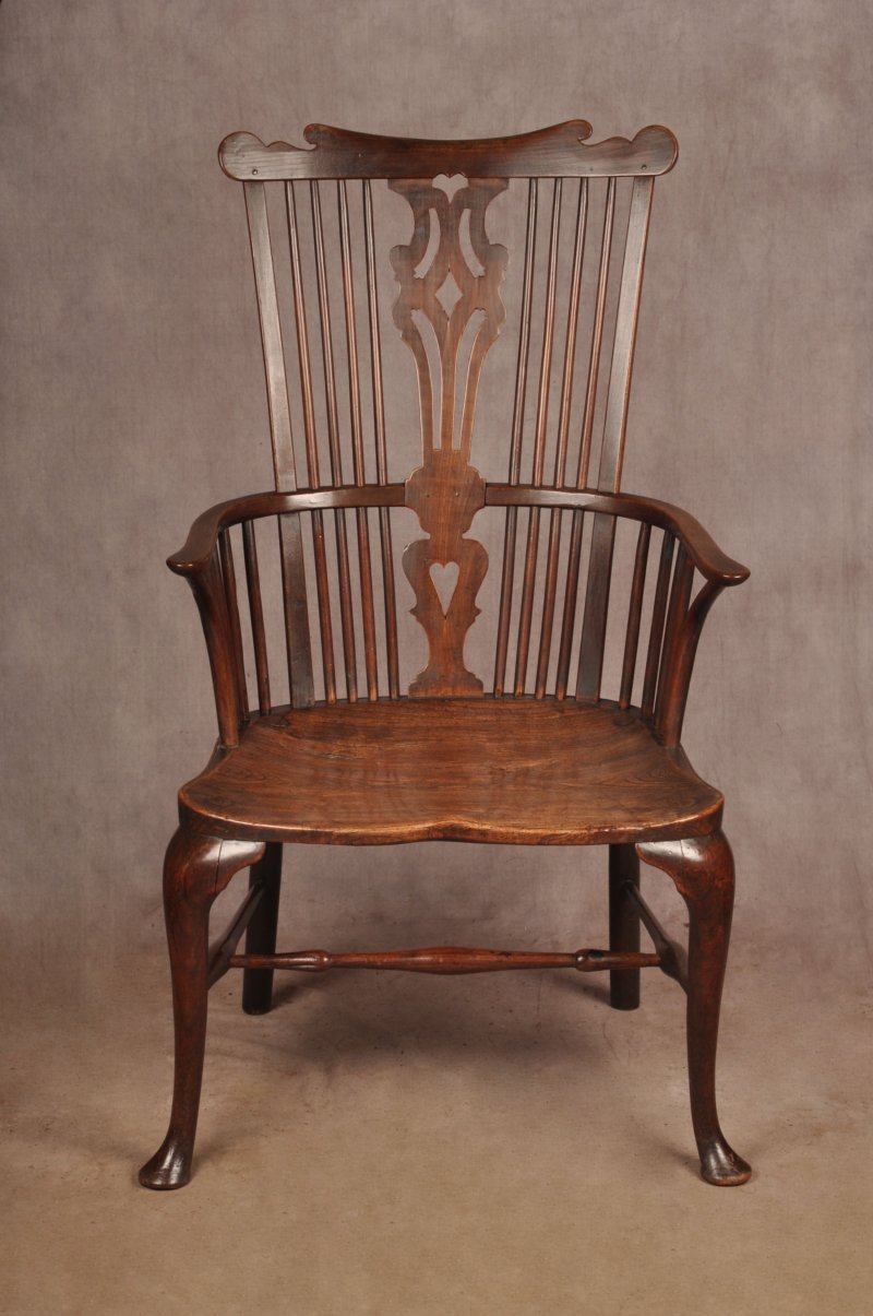 Rare 18th Century Cherrywood Thames Valley Windsor Chair