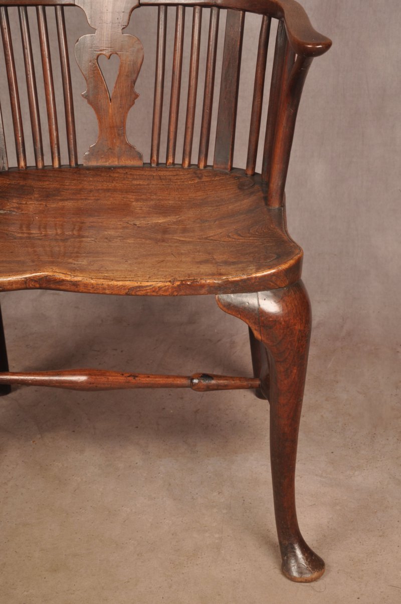 Rare 18th Century Cherrywood Thames Valley Windsor Chair - Image 5