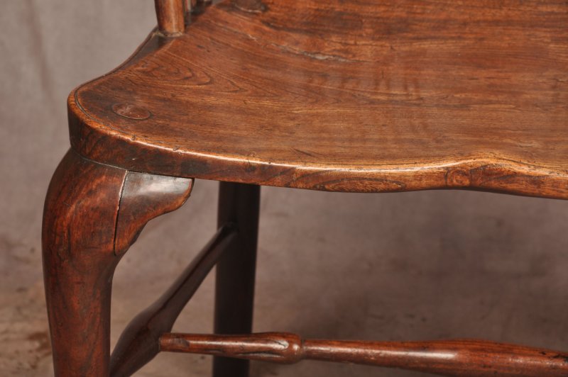 Rare 18th Century Cherrywood Thames Valley Windsor Chair - Image 7