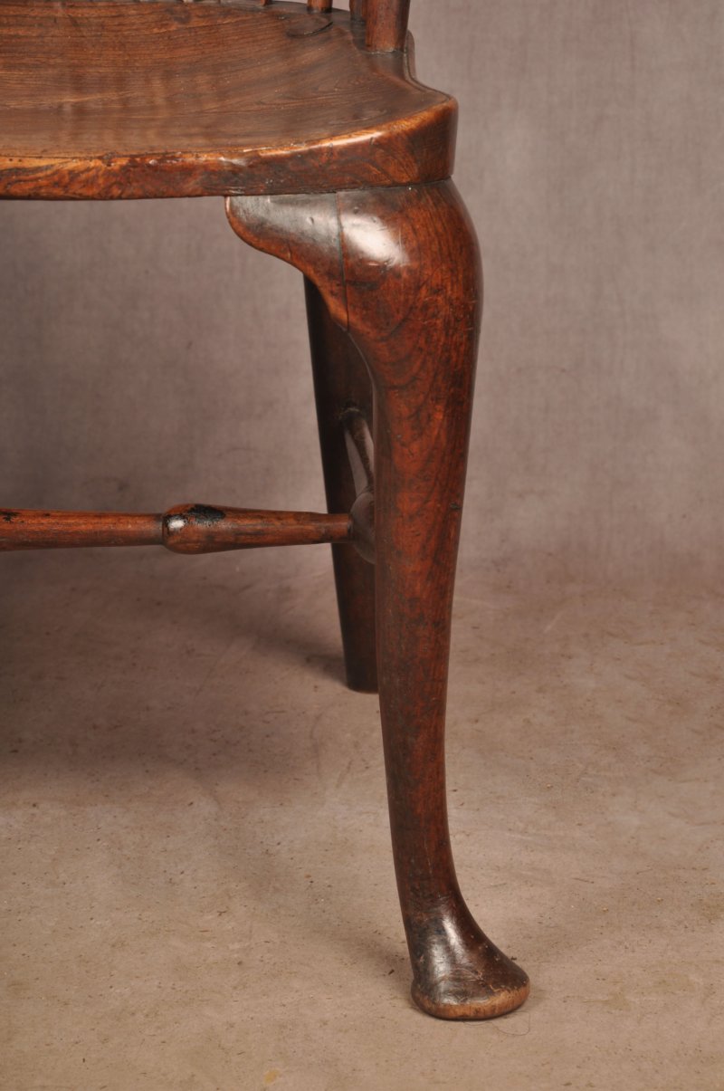 Rare 18th Century Cherrywood Thames Valley Windsor Chair - Image 9