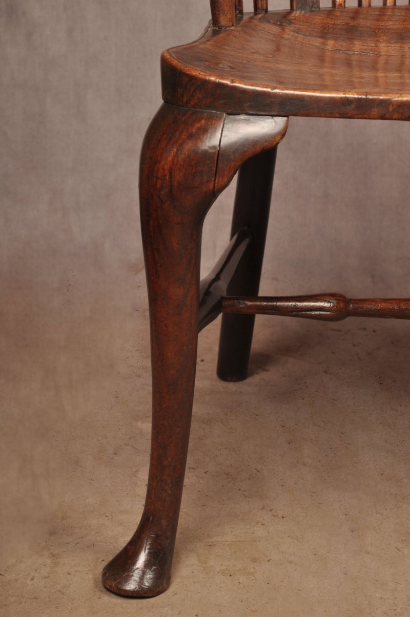 Rare 18th Century Cherrywood Thames Valley Windsor Chair - Image 10