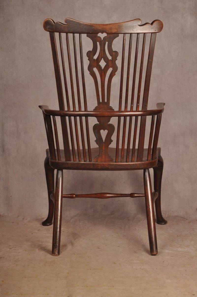 Rare 18th Century Cherrywood Thames Valley Windsor Chair - Image 13