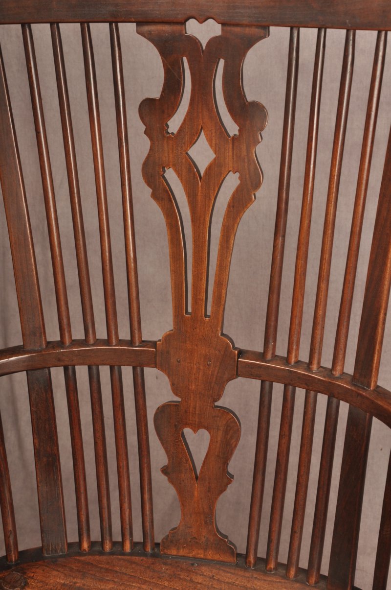Rare 18th Century Cherrywood Thames Valley Windsor Chair - Image 11