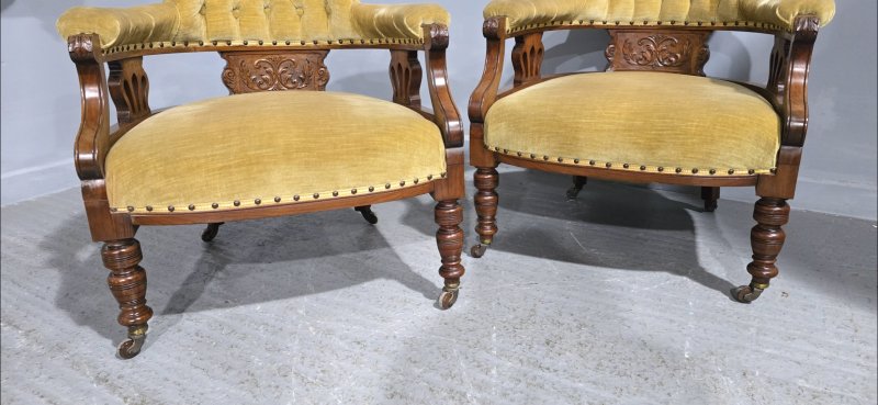 Fine Pair Victorian Tub Chairs - Image 11