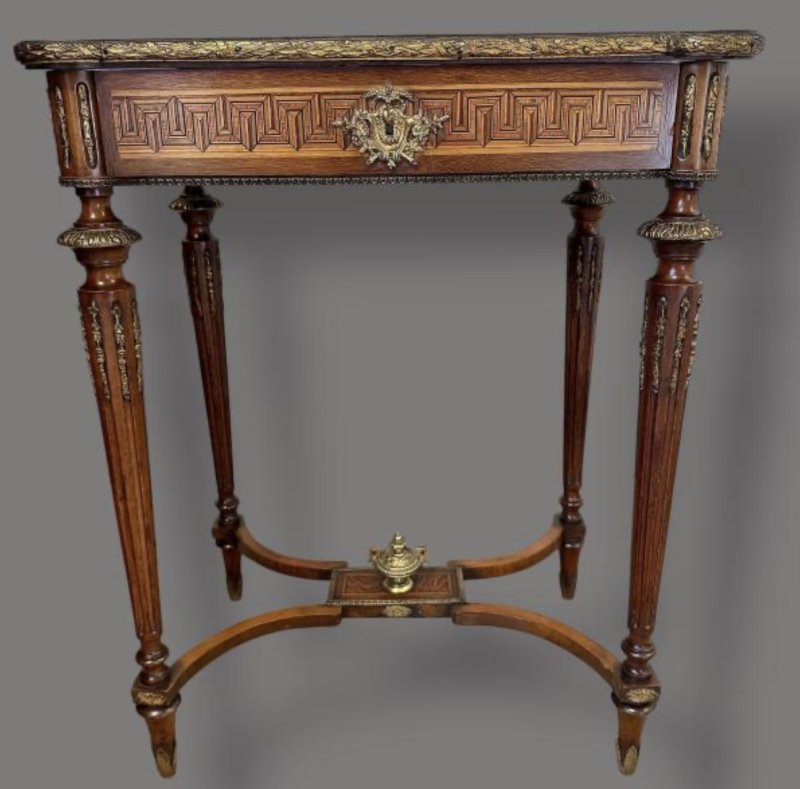 Victorian Marquetry Inlaid Sewing Table