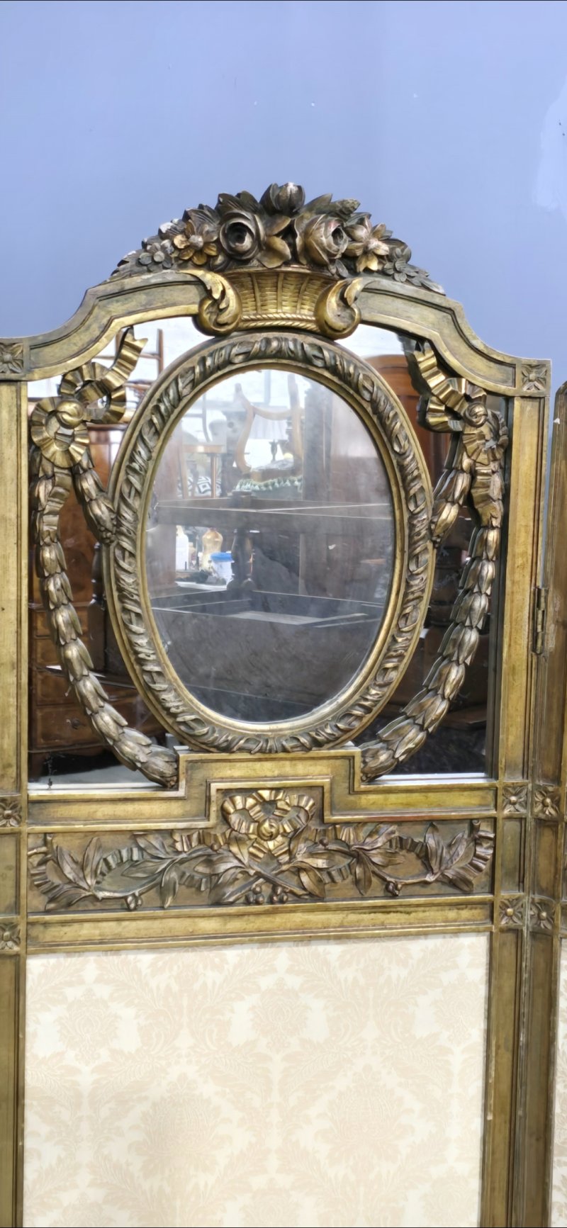 Fine French Three Fold Gilt Screen - Image 7