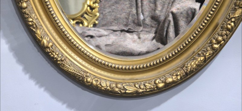 Super Victorian Gilt Oval Mirror - Image 6